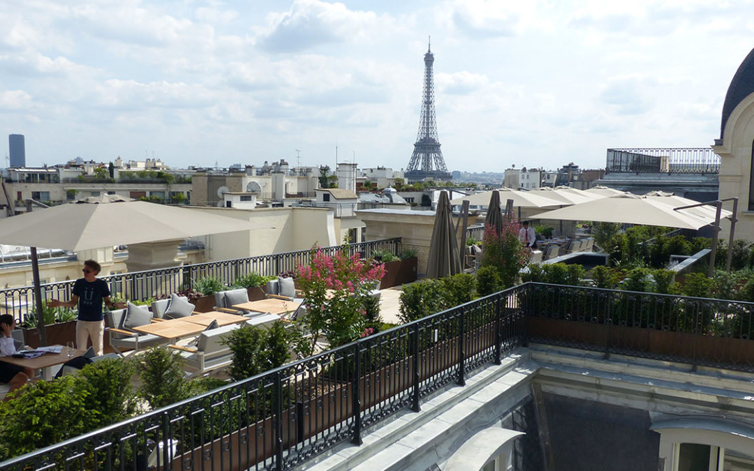 Jardins et terrasses d’un Palace à Paris