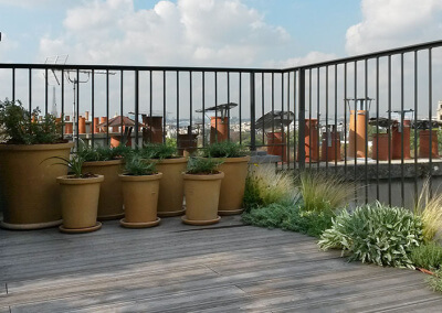 Terrasse et jardin sur le toit