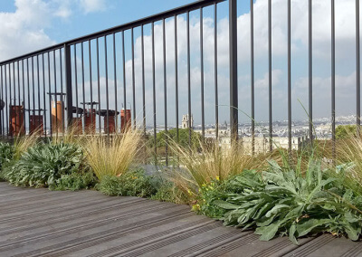 Terrasse et jardin sur le toit