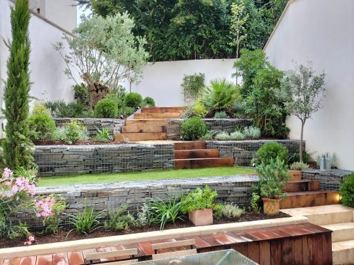 Aménagement d’un jardin avec terrain en pente à Paris