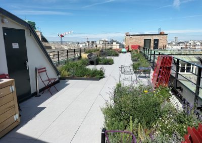 Aménagement de la terrasse R+8 suite à la réhabilitation d’un immeuble de Bureau