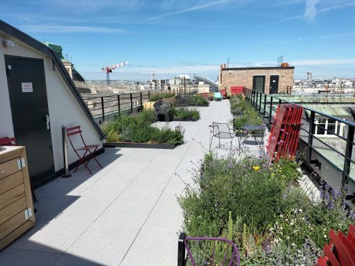 Aménagement de la terrasse R+8 suite à la réhabilitation d’un immeuble de Bureau